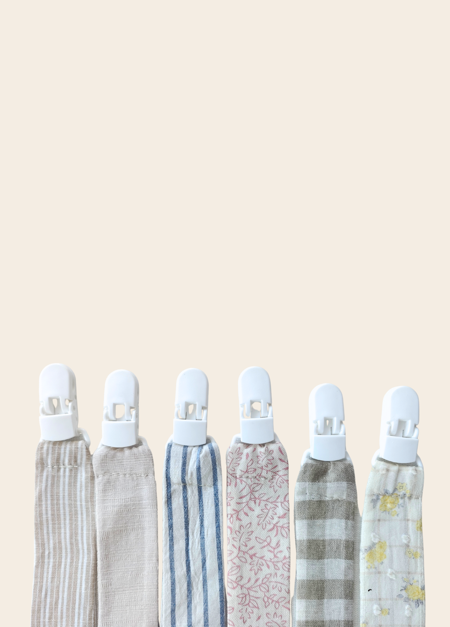 Porta Chupete Rayas Azules