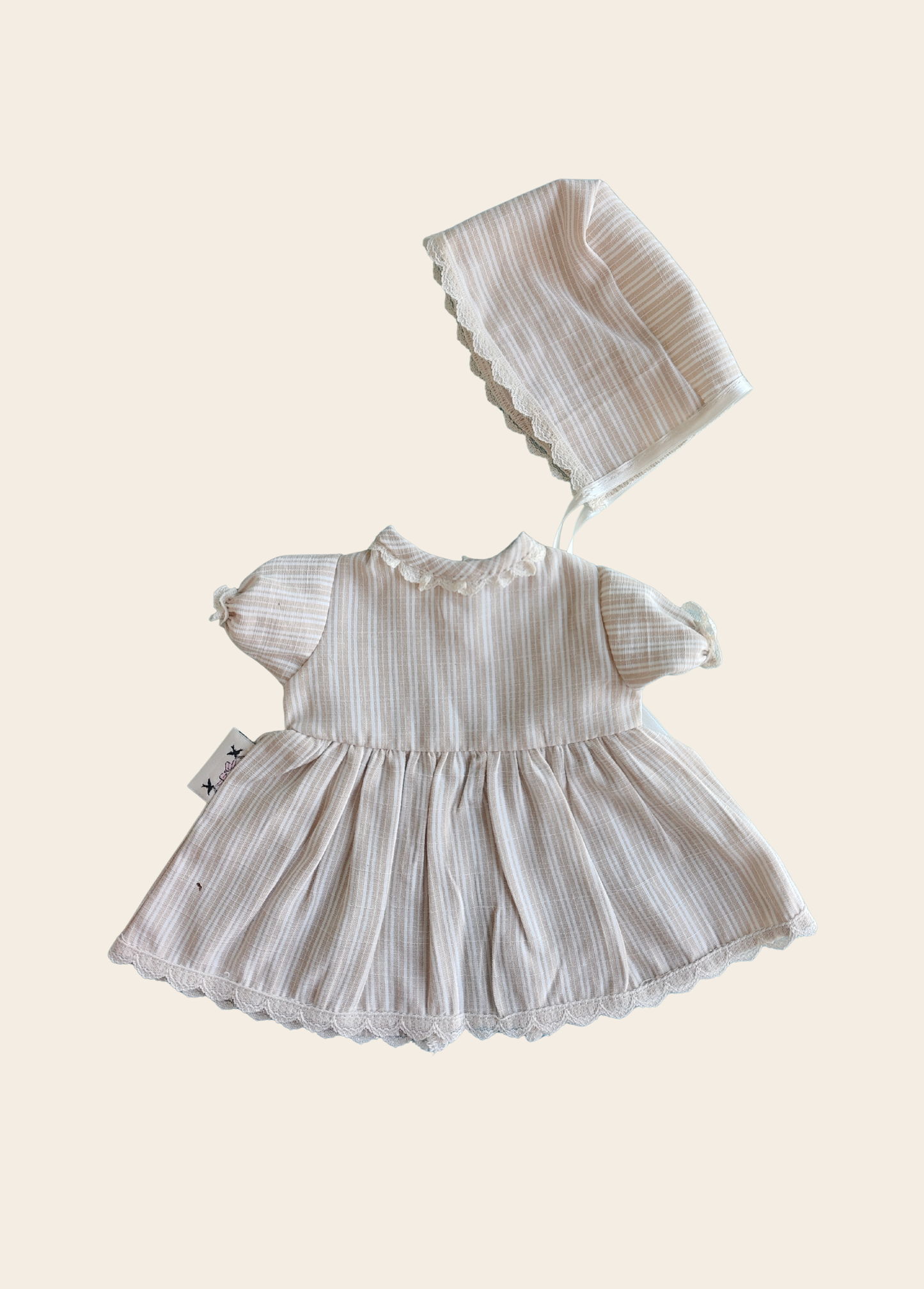 Estuche Pañalero Rayas Beige