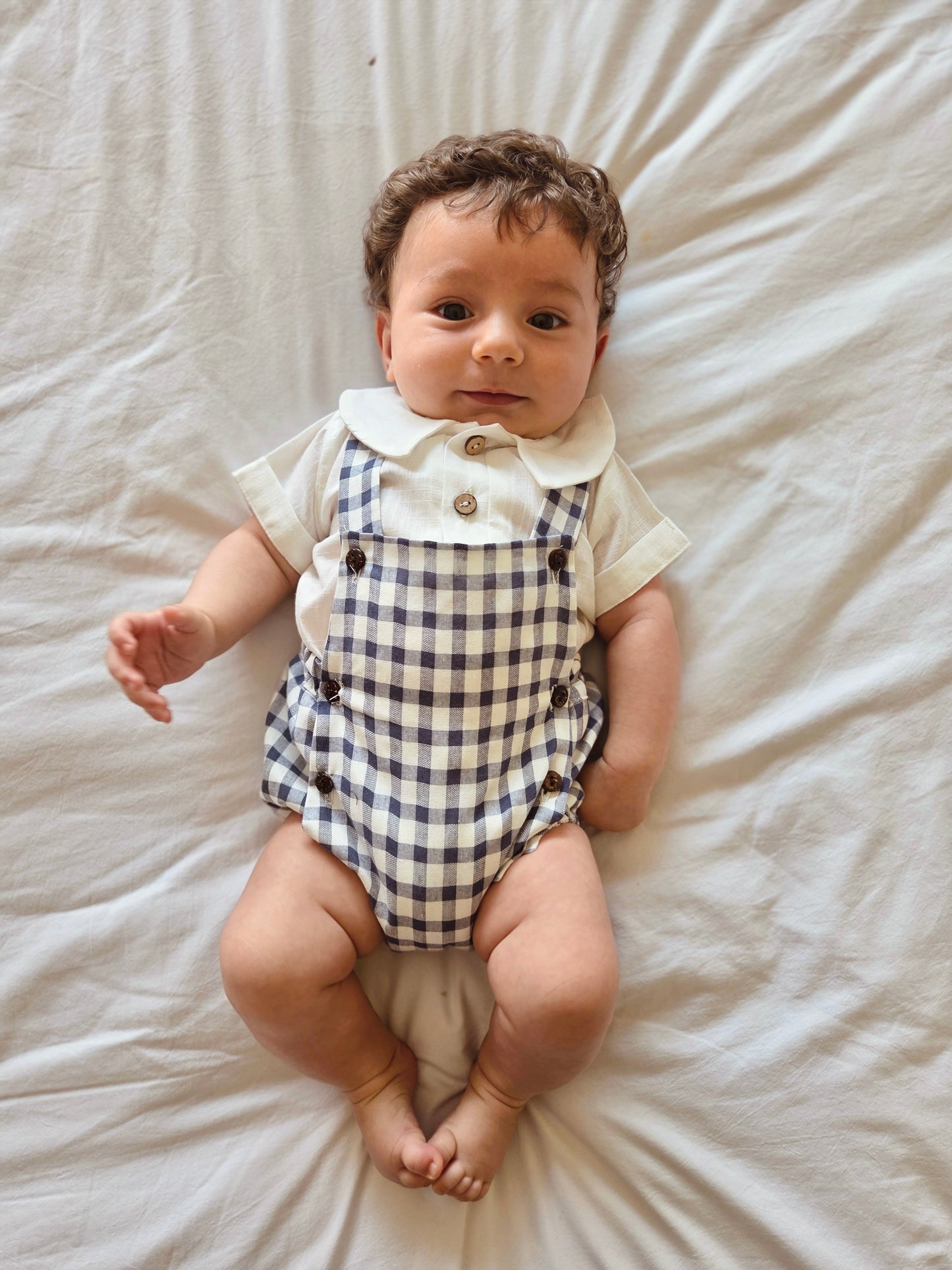 Mameluco Bari Vichy Azul