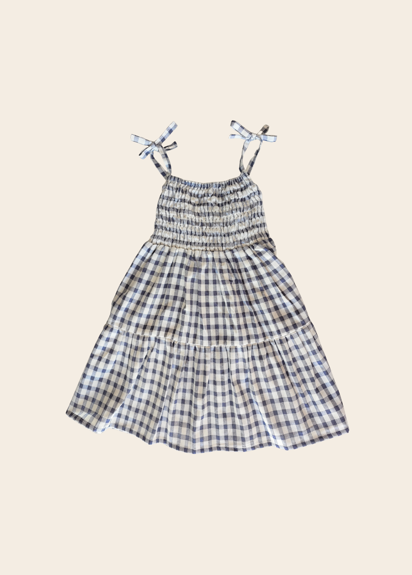 Vestido Tiritas Vichy Azul