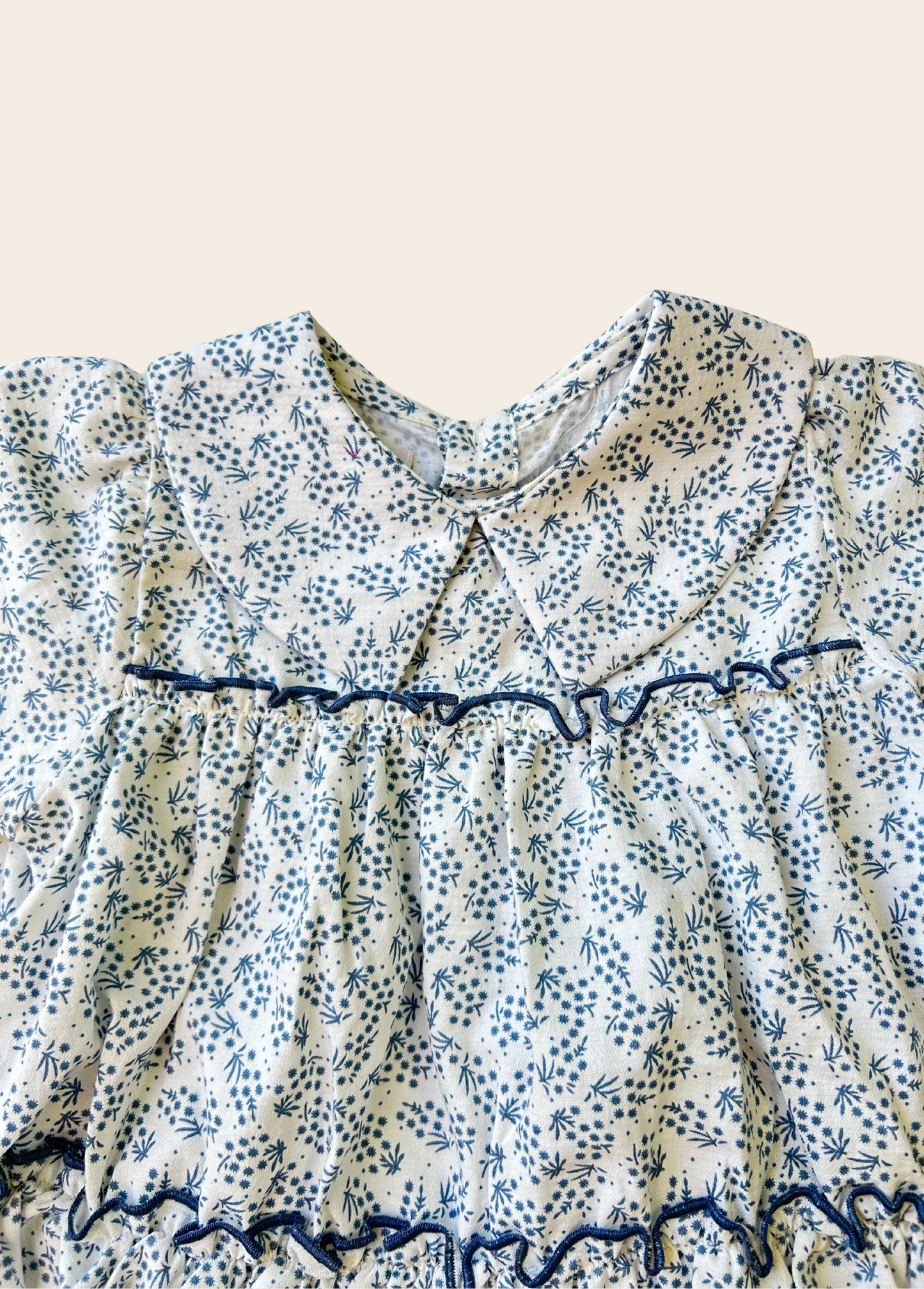 VESTIDO MALTA FLORES AZULES