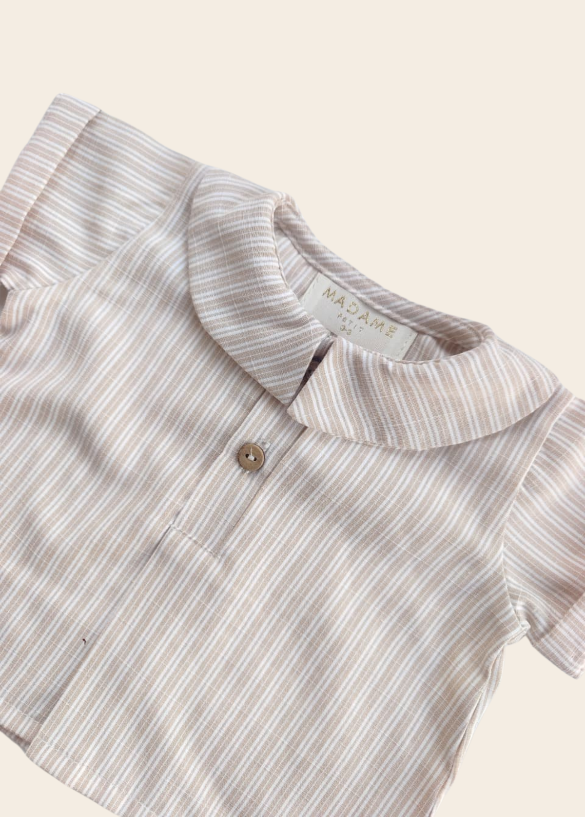 Camisa Zircón Rayas Beige