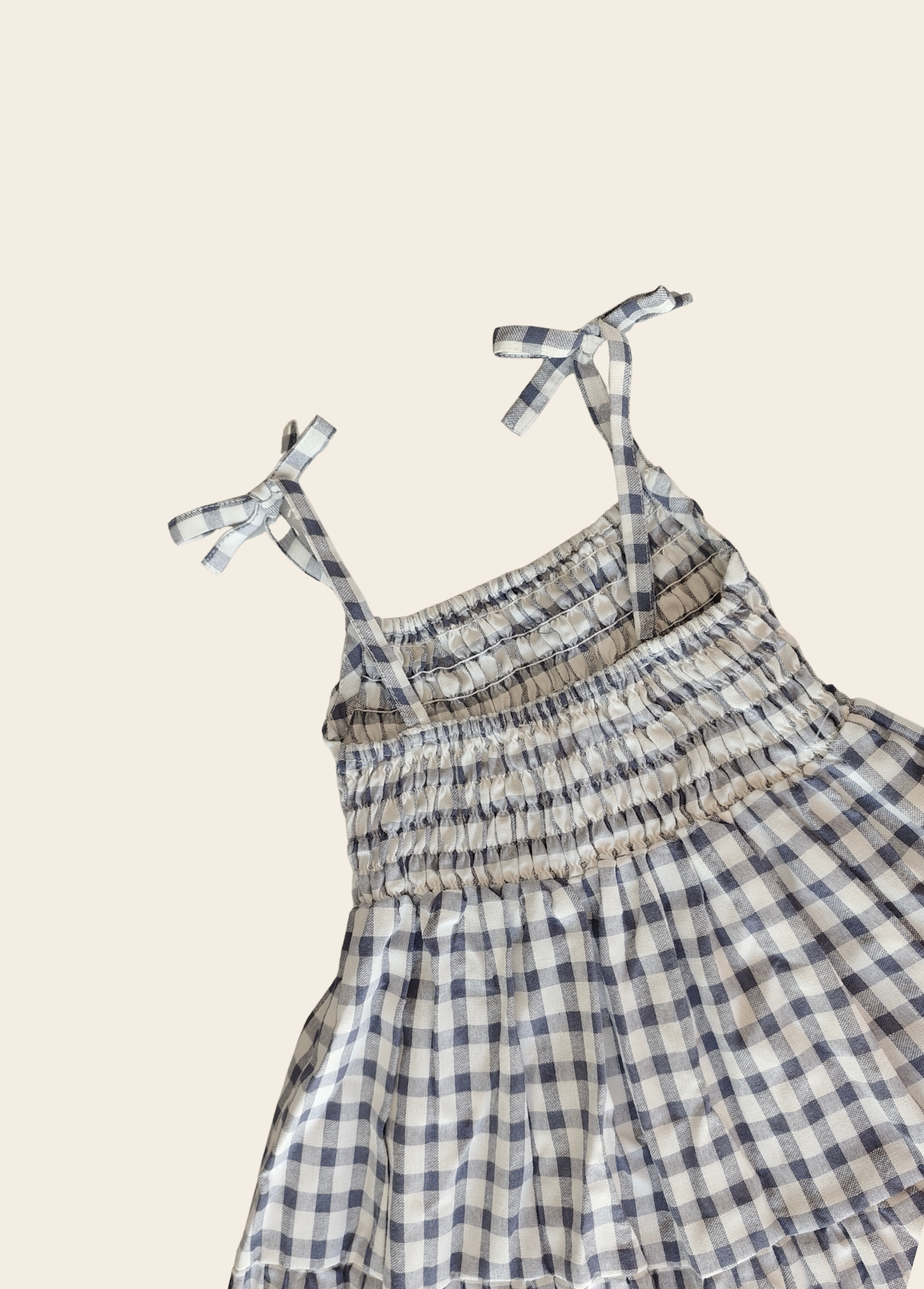 Vestido Tiritas Vichy Azul