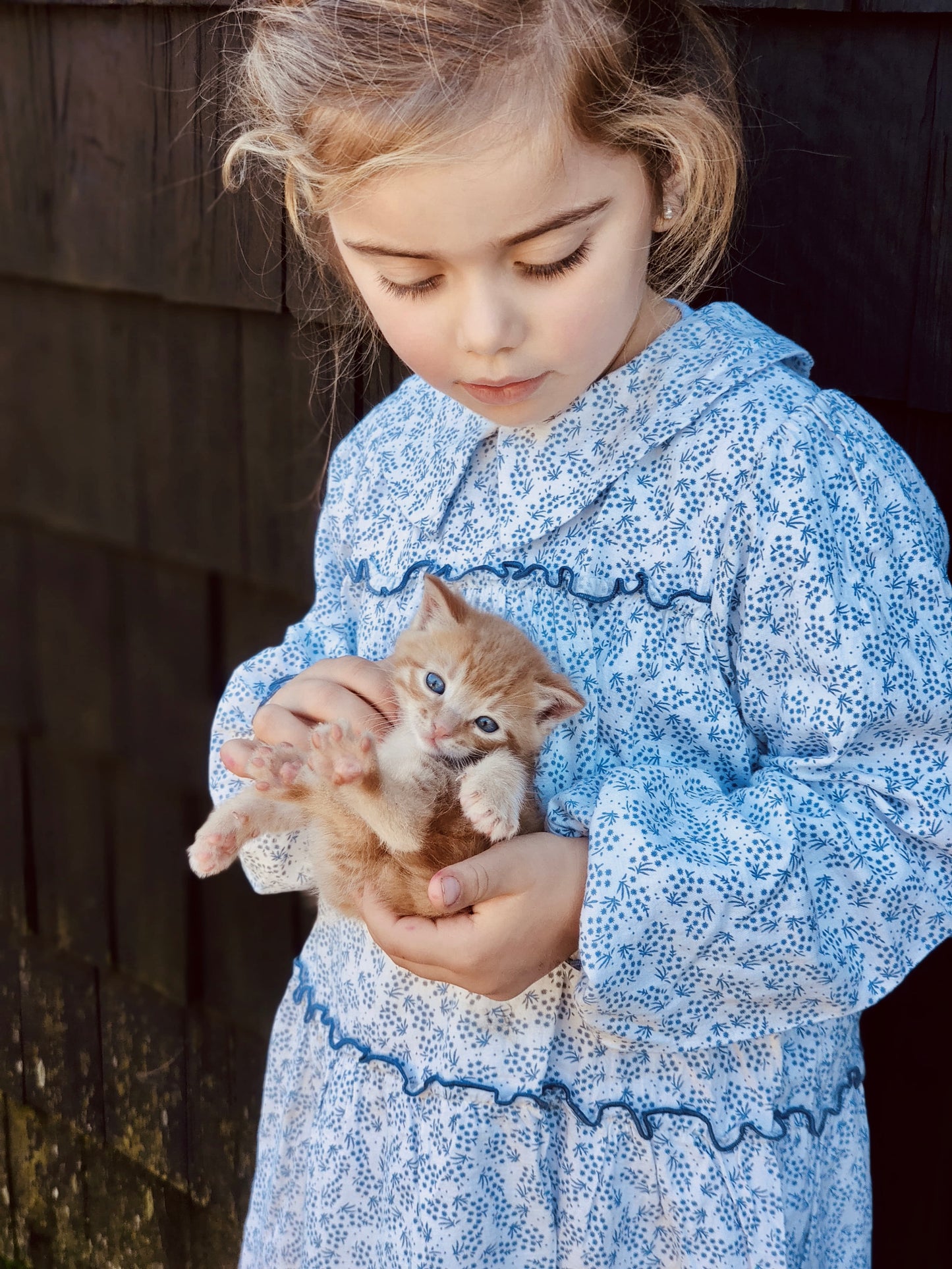 VESTIDO MALTA FLORES AZULES