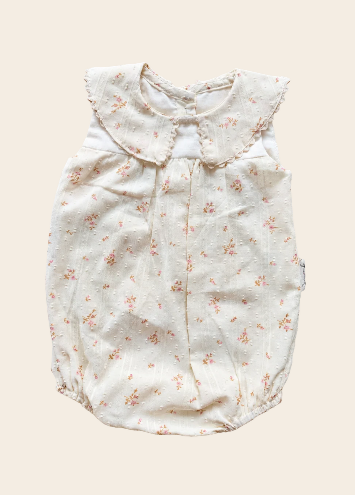 Mameluco Aguamarina Flores Beige