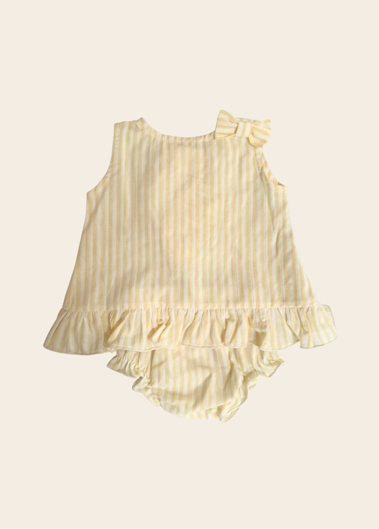 Conjunto Esmeralda Rayas Amarillas