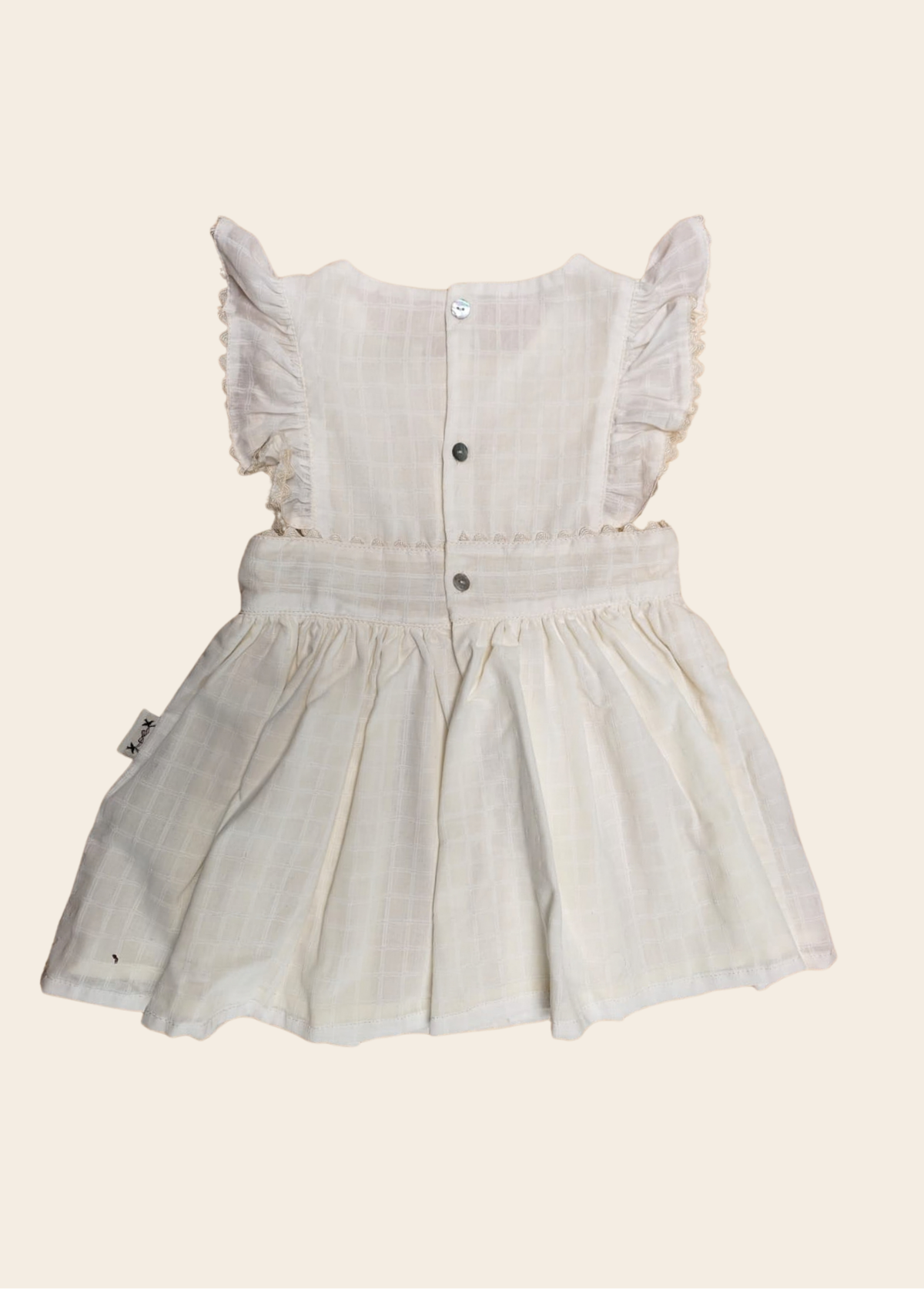 Vestido Rubí Crudo Cuadrillé