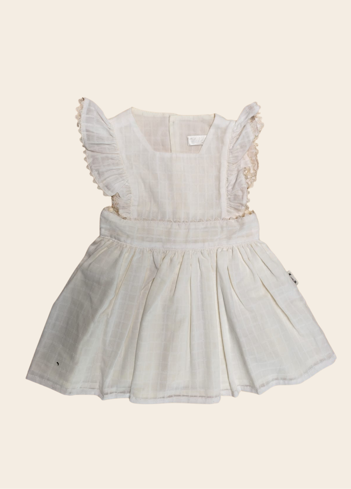 Vestido Rubí Crudo Cuadrillé