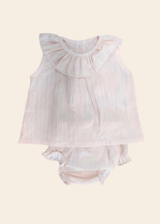 Conjunto Ópalo Rayas Rosadas