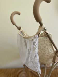 Coche de Muñeca Flores Beige KOKE