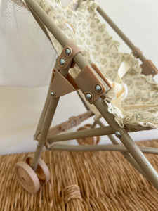 Coche de Muñeca Flores Beige KOKE