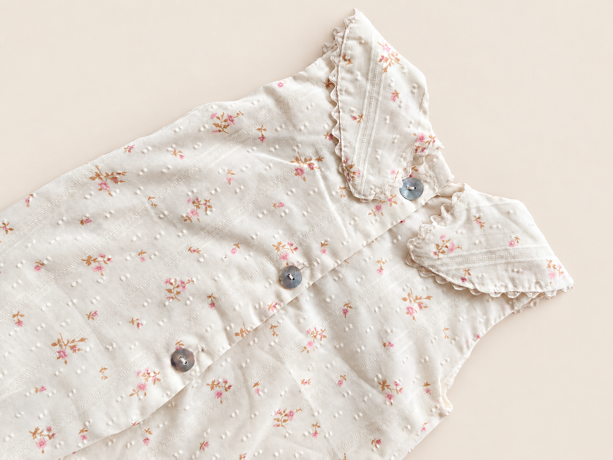 Mameluco Aguamarina Flores Beige