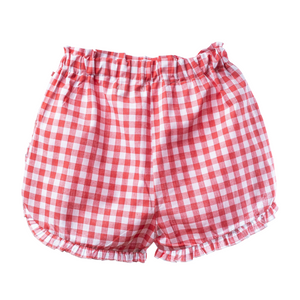 Short Santorini vichy rojo