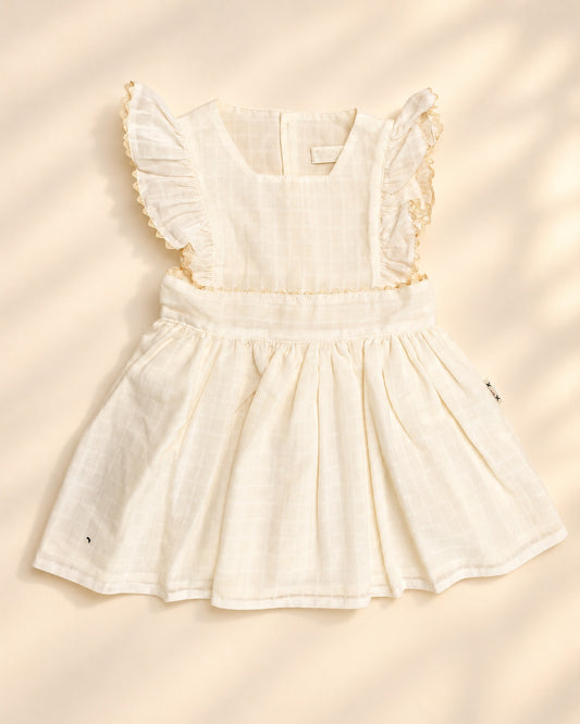 Vestido Rubí Crudo Cuadrillé
