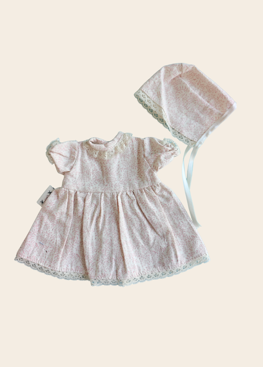 Vestido Muñeca Flores Rosadas