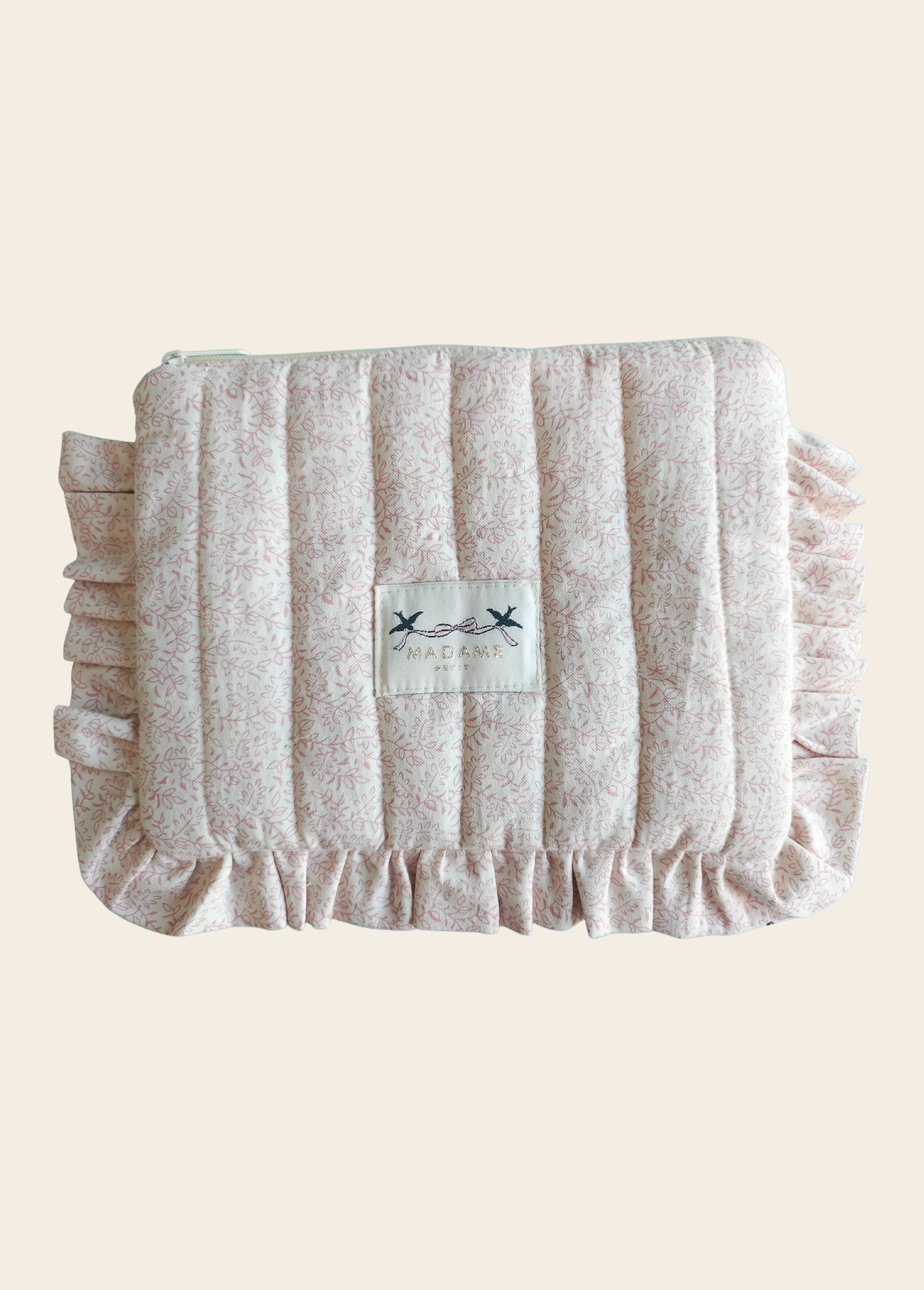 Estuche Pañalero Flores Rosadas