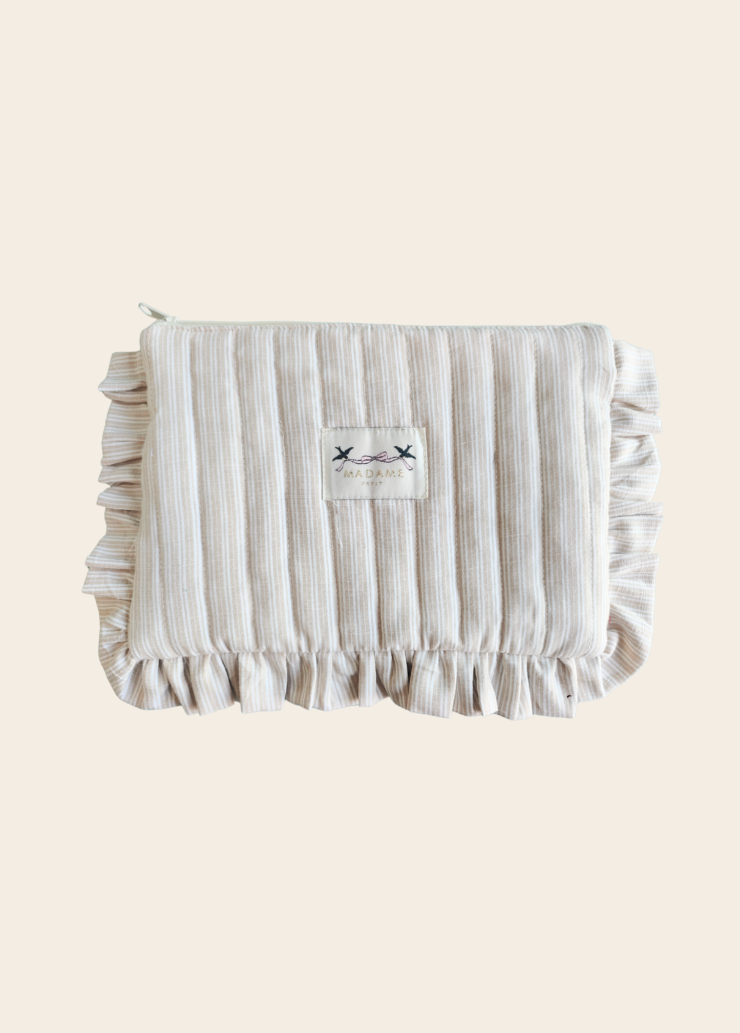 Estuche Pañalero Rayas Beige