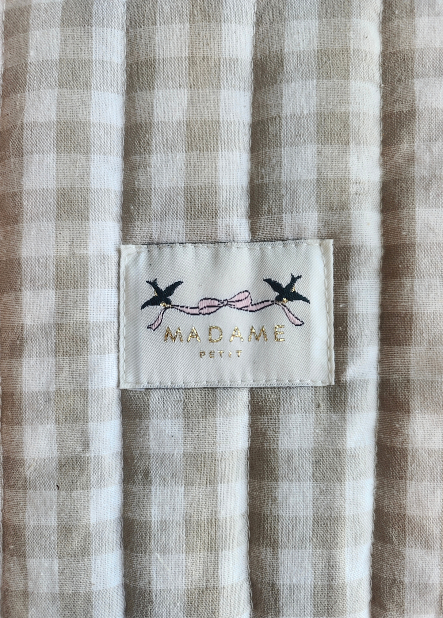 Estuche Pañalero Vichy Beige